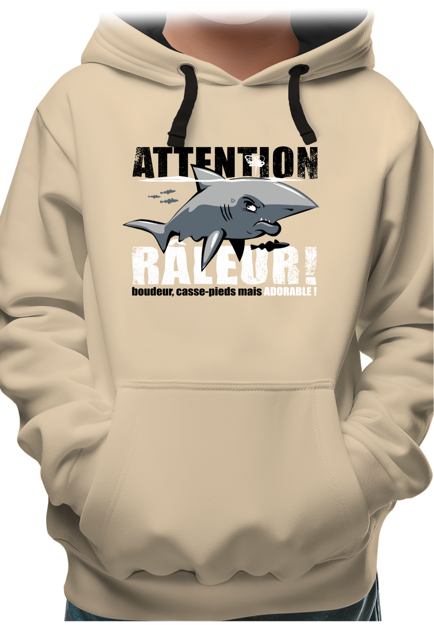 Sweat Enfant Attention requin râleur