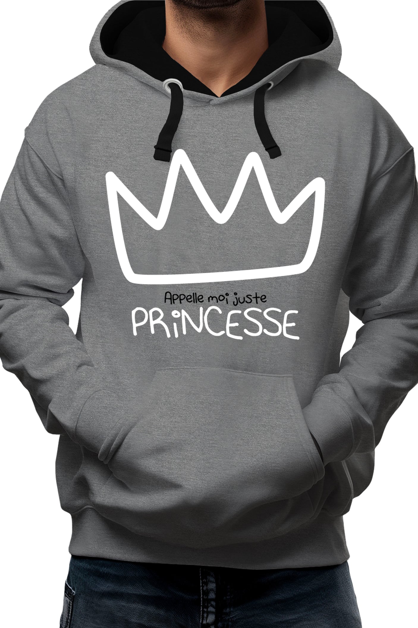 Sweat Adulte Princesse Couronne appelle moi juste