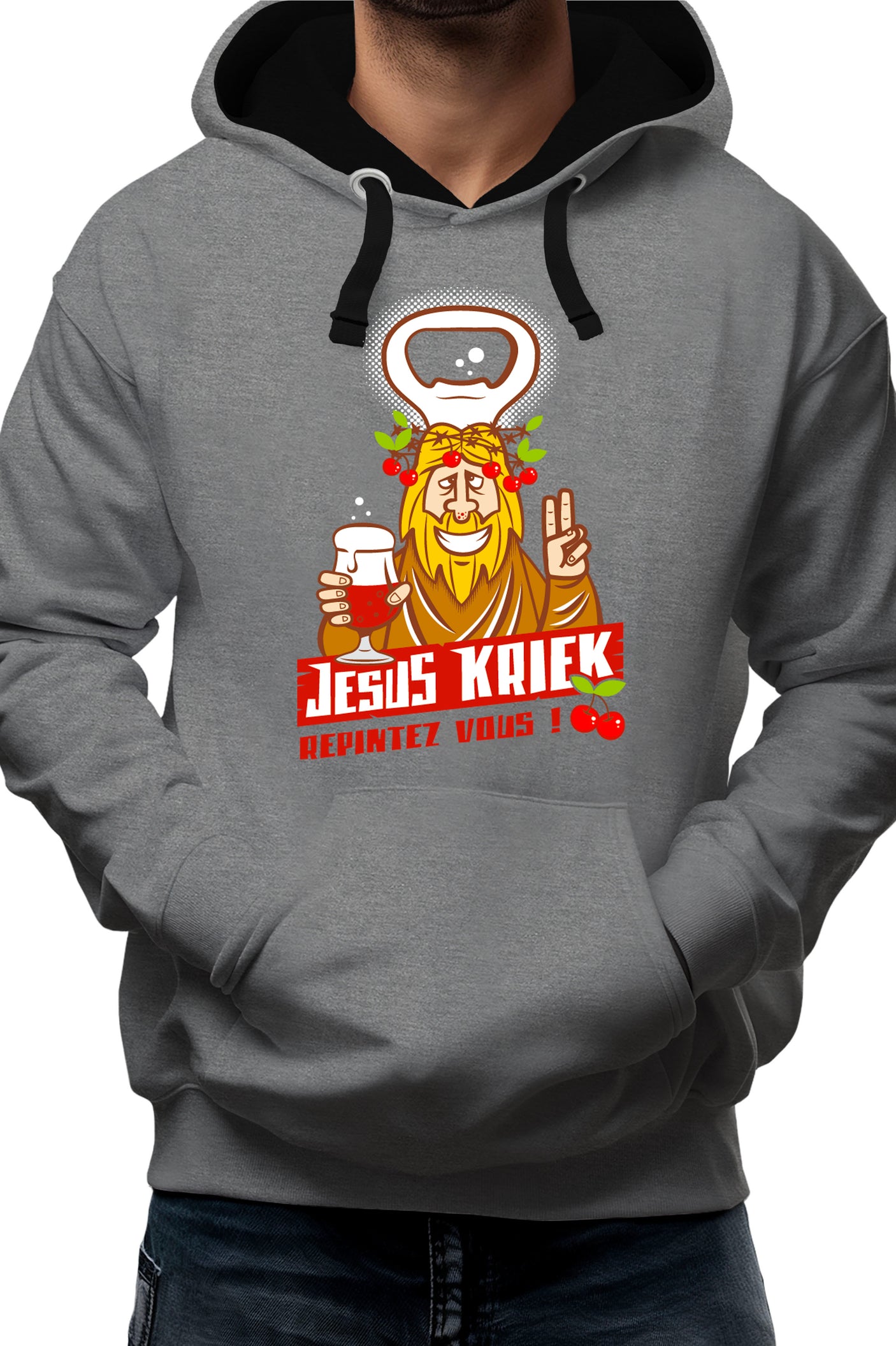 Sweat Adulte La bière Jesus Kriek