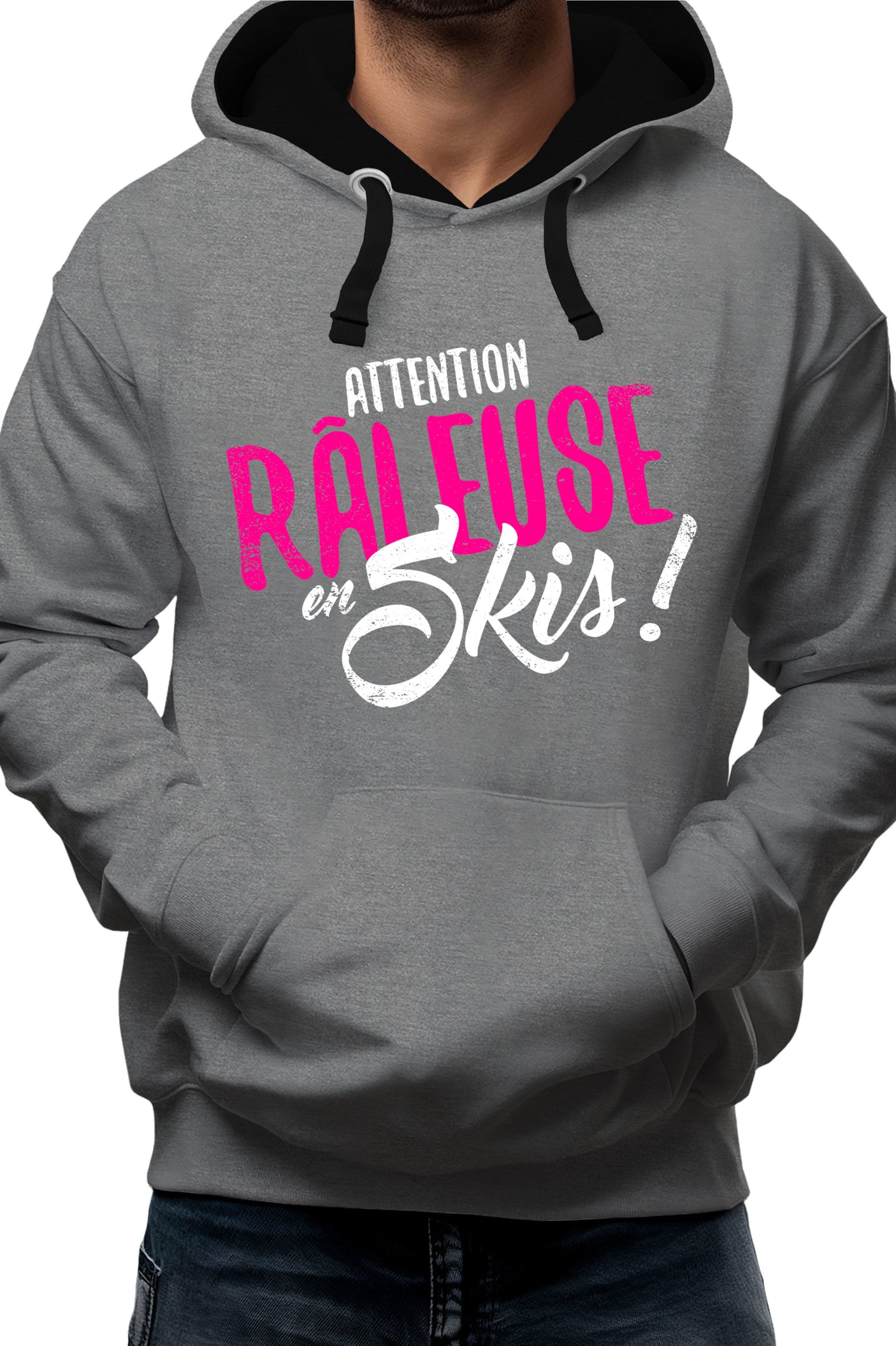 Sweat Adulte Attention râleuse en ski