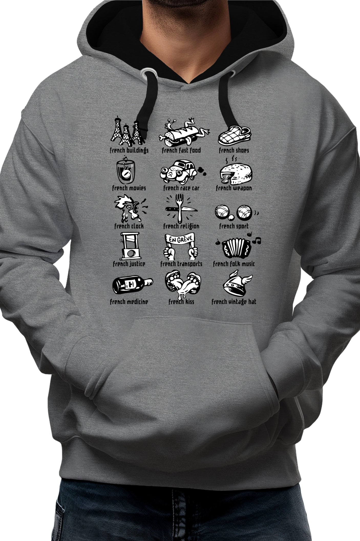 Sweat Adulte French French Symbol