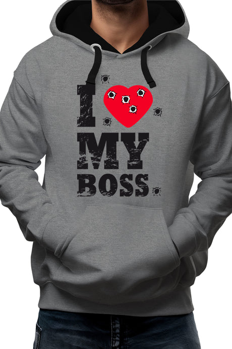 Sweat Adulte I Love My Boss cible de tire