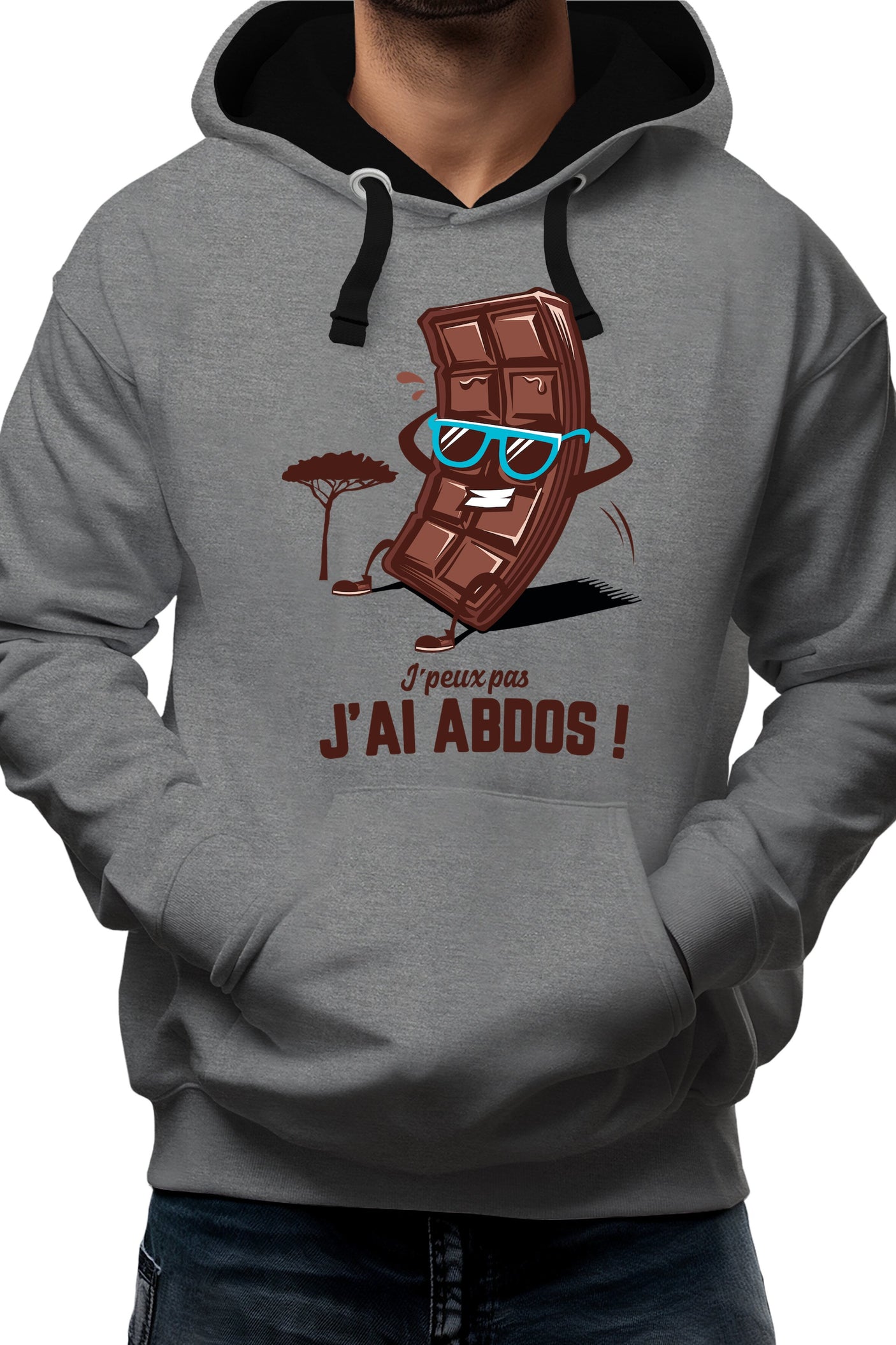 Sweat Adulte Des Abdos en tablette de chocolat
