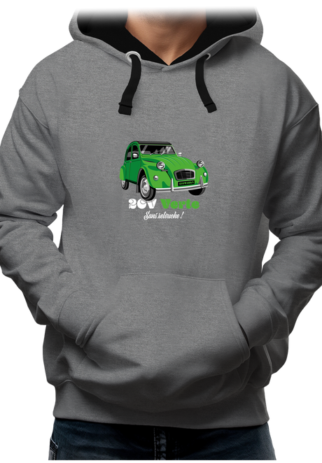 Sweat Adulte Deuch verte sans retouche