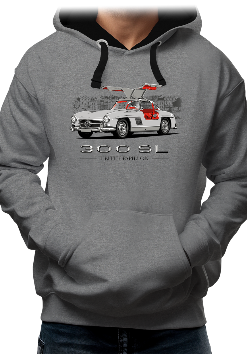 Sweat Adulte Voiture 300 SL effet papillon