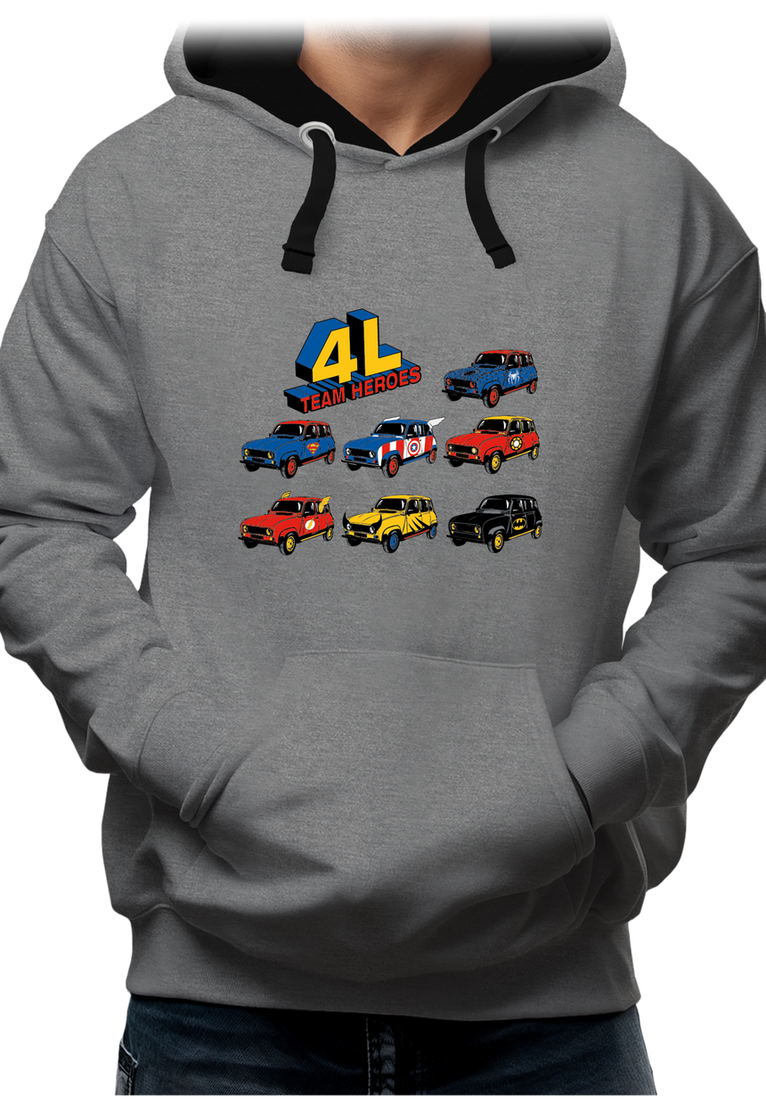 Sweat Adulte 4L Team super héros