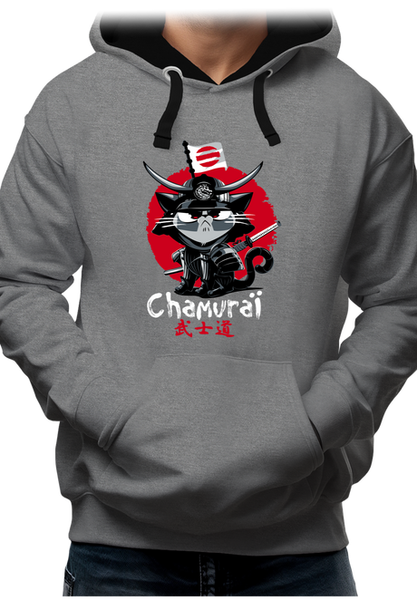 Sweat Adulte Chat en samouraï