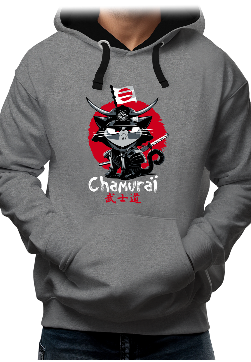 Sweat Adulte Chamouraï, le chat samouraï