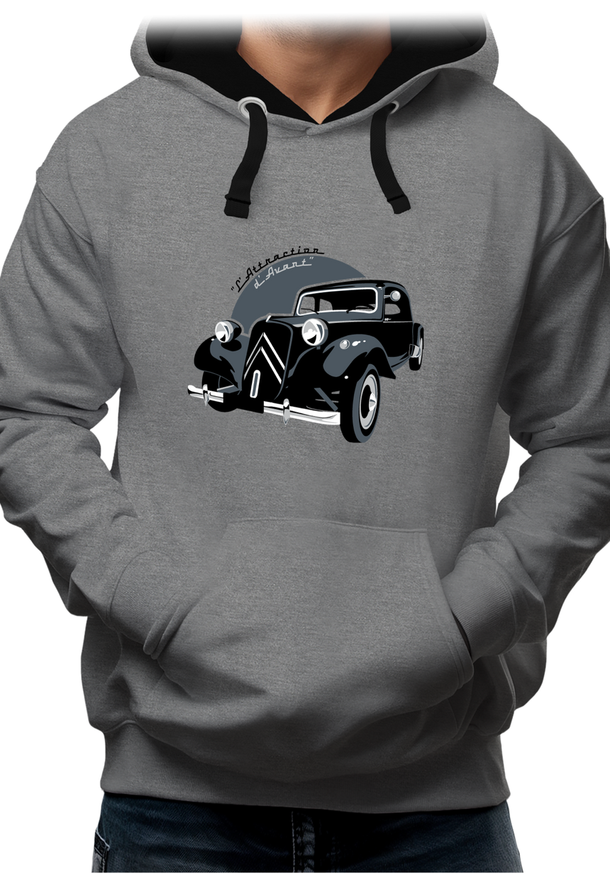Sweat Adulte Voiture La Traction, l'attraction d'avant