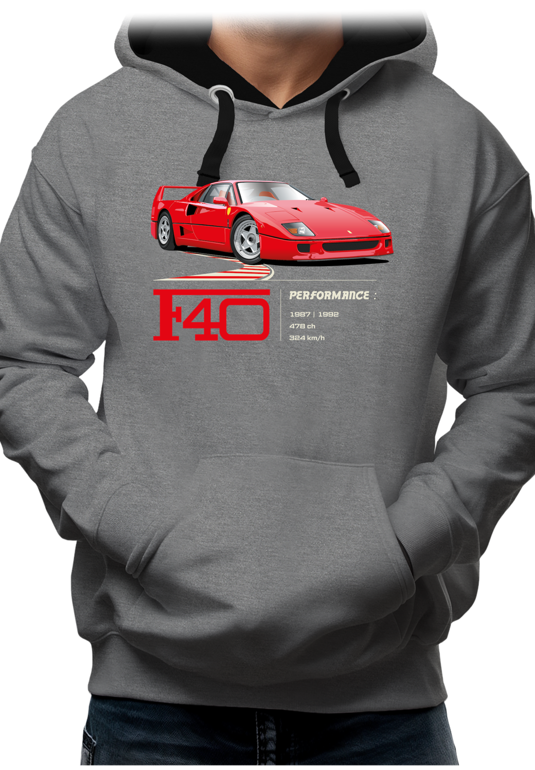 Sweat Adulte F40 le V8 iconique