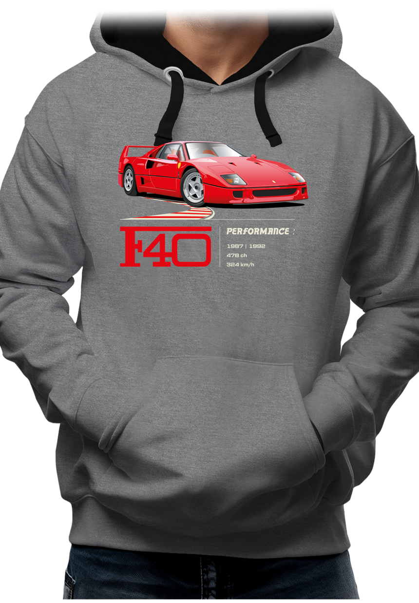 Sweat Adulte F40 le V8 iconique