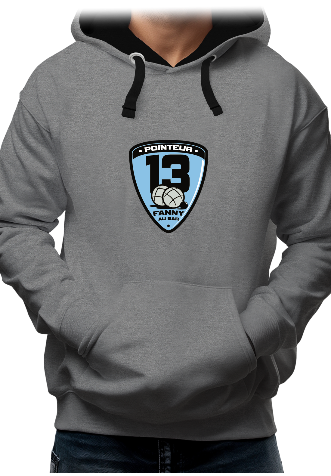 Sweat Adulte Fanny au bar, Pointeur Pétanque