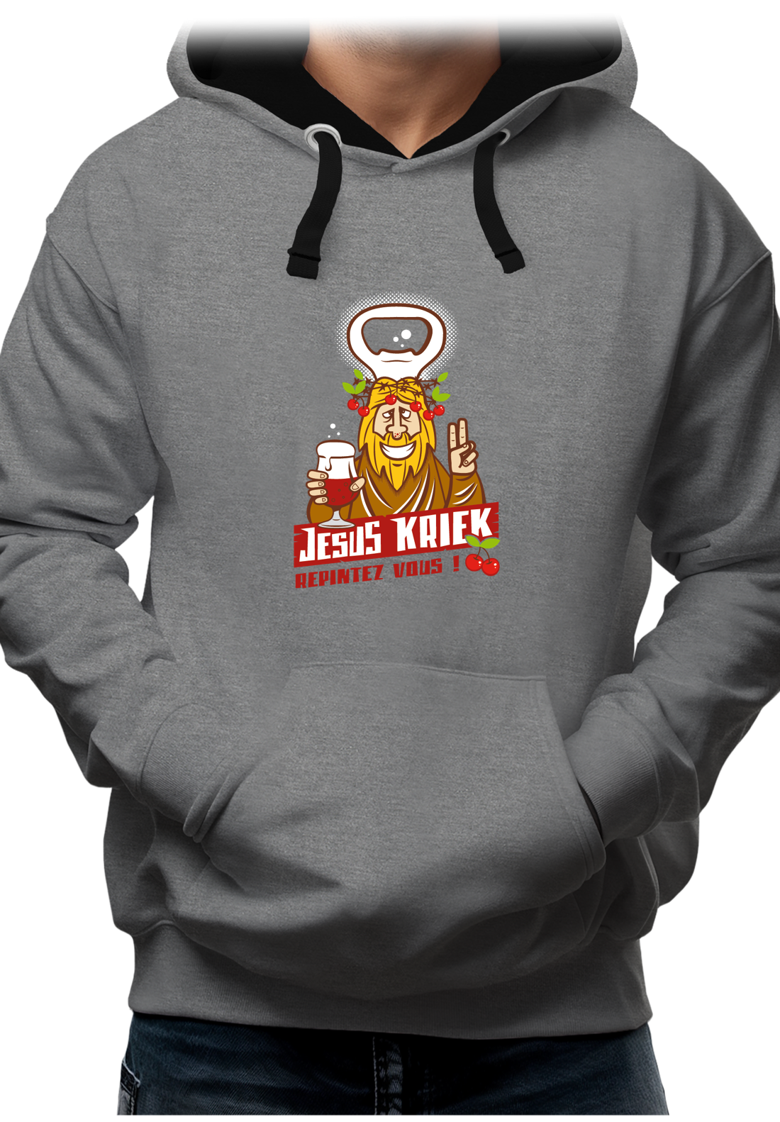 Sweat Adulte La bière Jesus Kriek