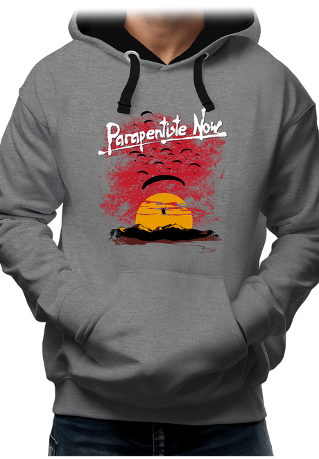 Sweat Adulte Parapente Coucher De Soleil