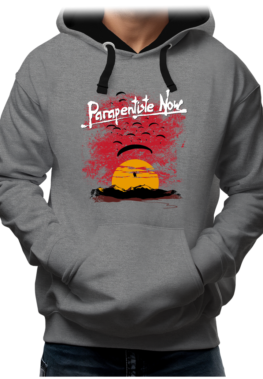 Sweat Adulte Parapente Coucher De Soleil
