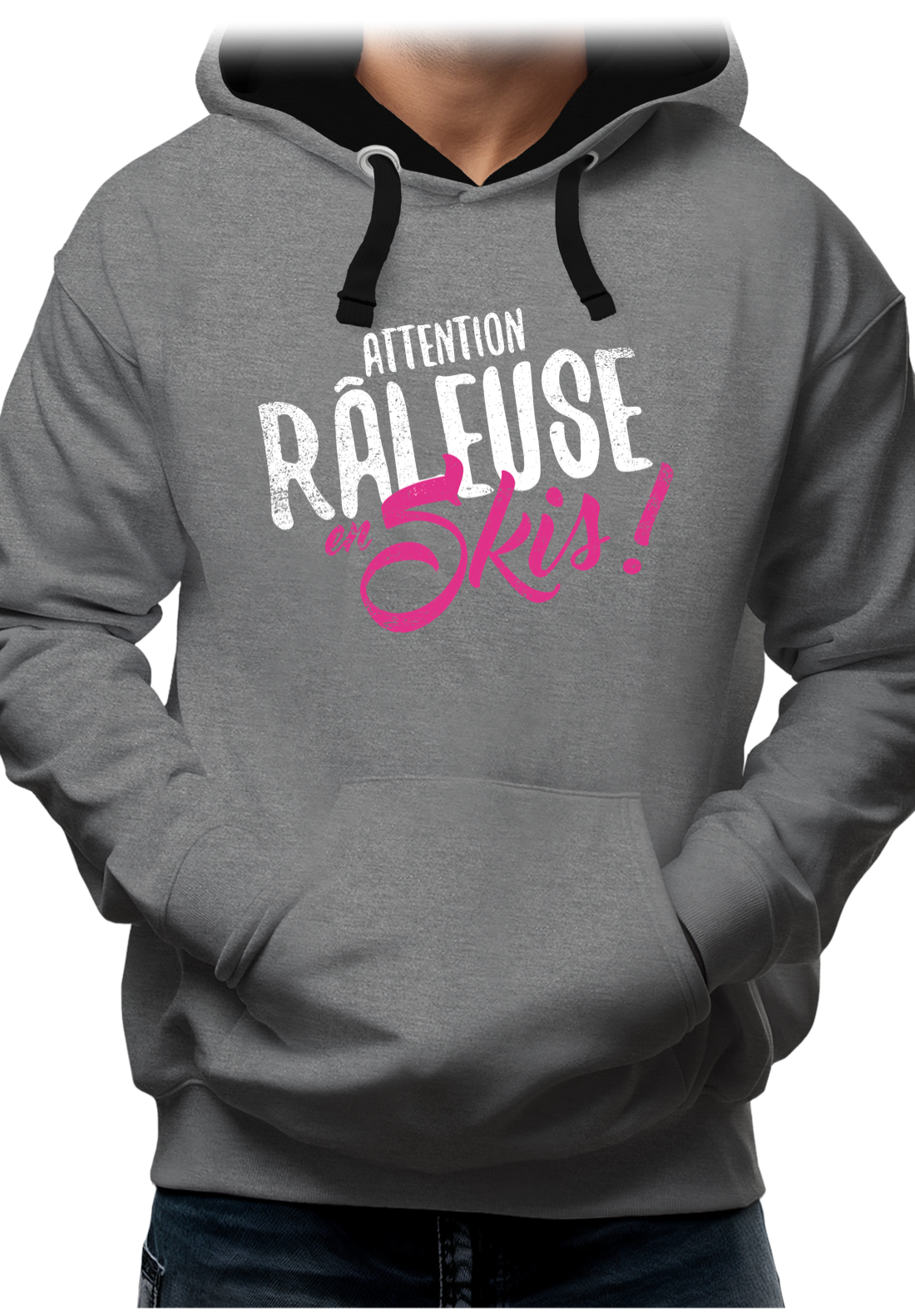 Sweat Adulte Attention râleuse en ski
