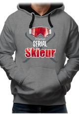 Sweat Adulte Attention serial skieur