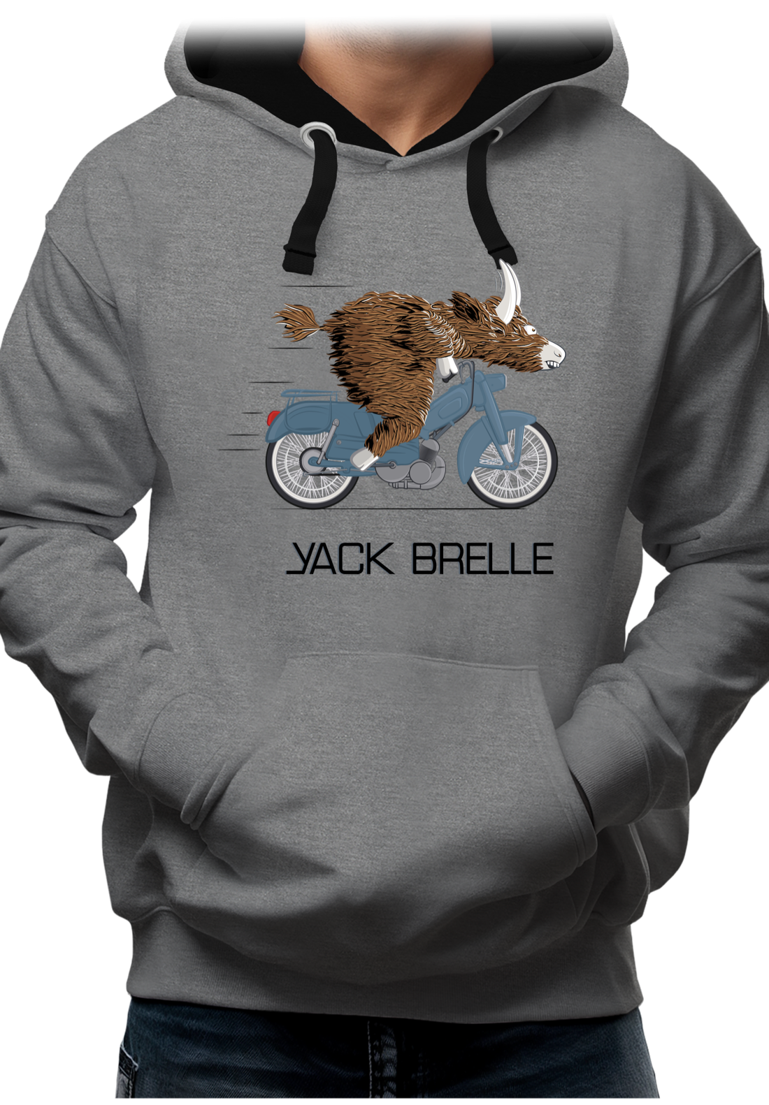 Sweat Adulte Yack Brelle en moto