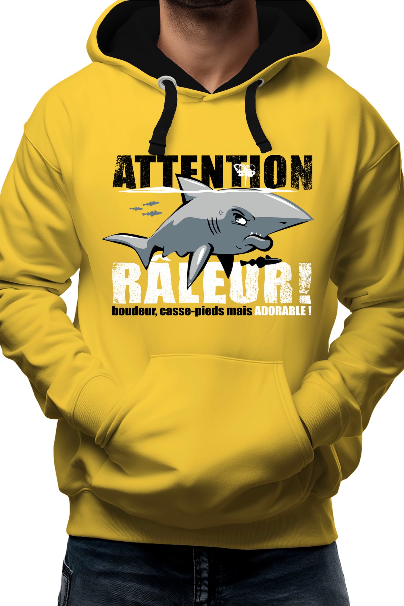 Sweat Enfant Attention requin raleur