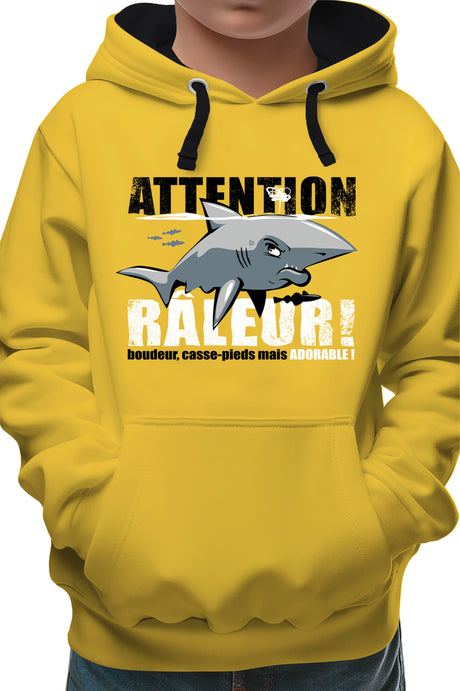 Sweat Enfant Attention requin raleur