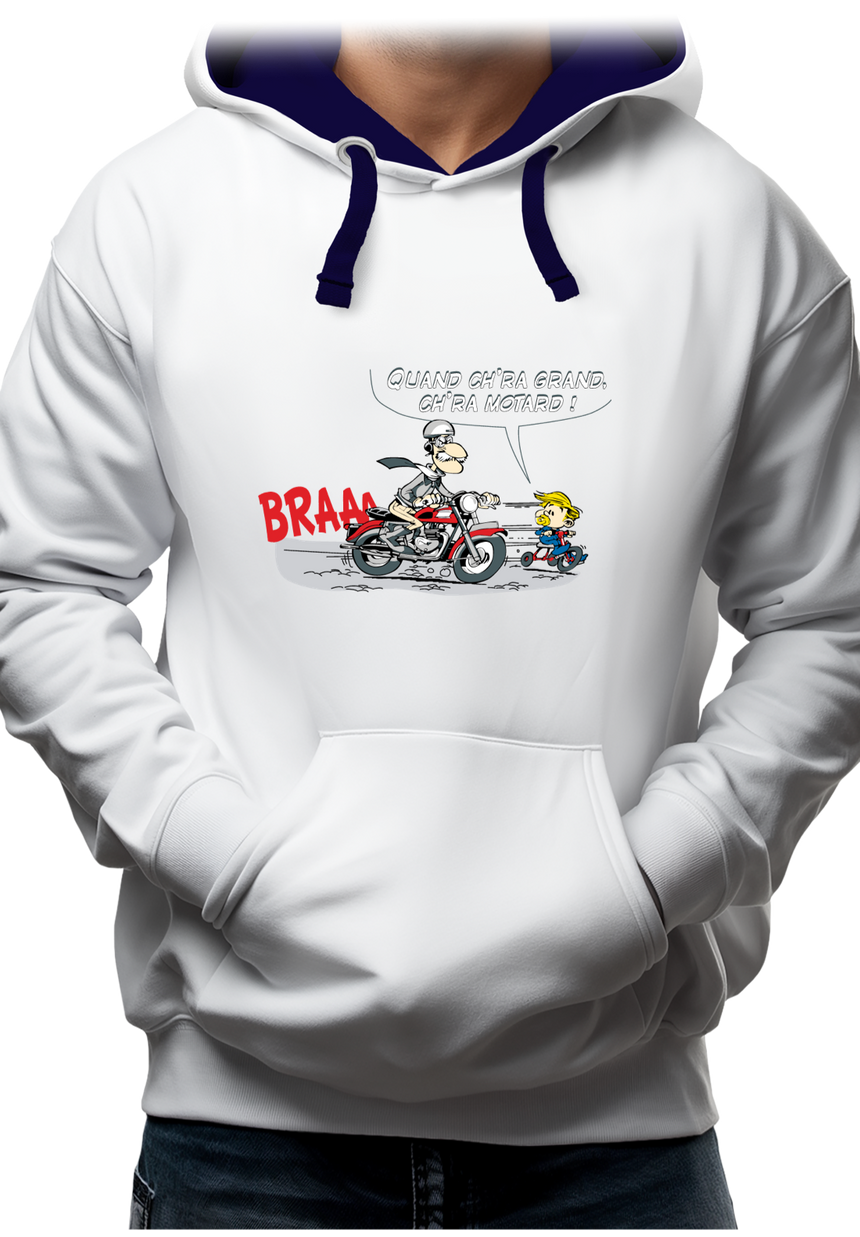 Sweat Adulte Motard et son fils