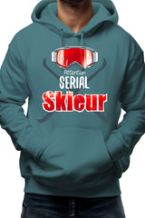 Sweat Adulte Attention serial skieur