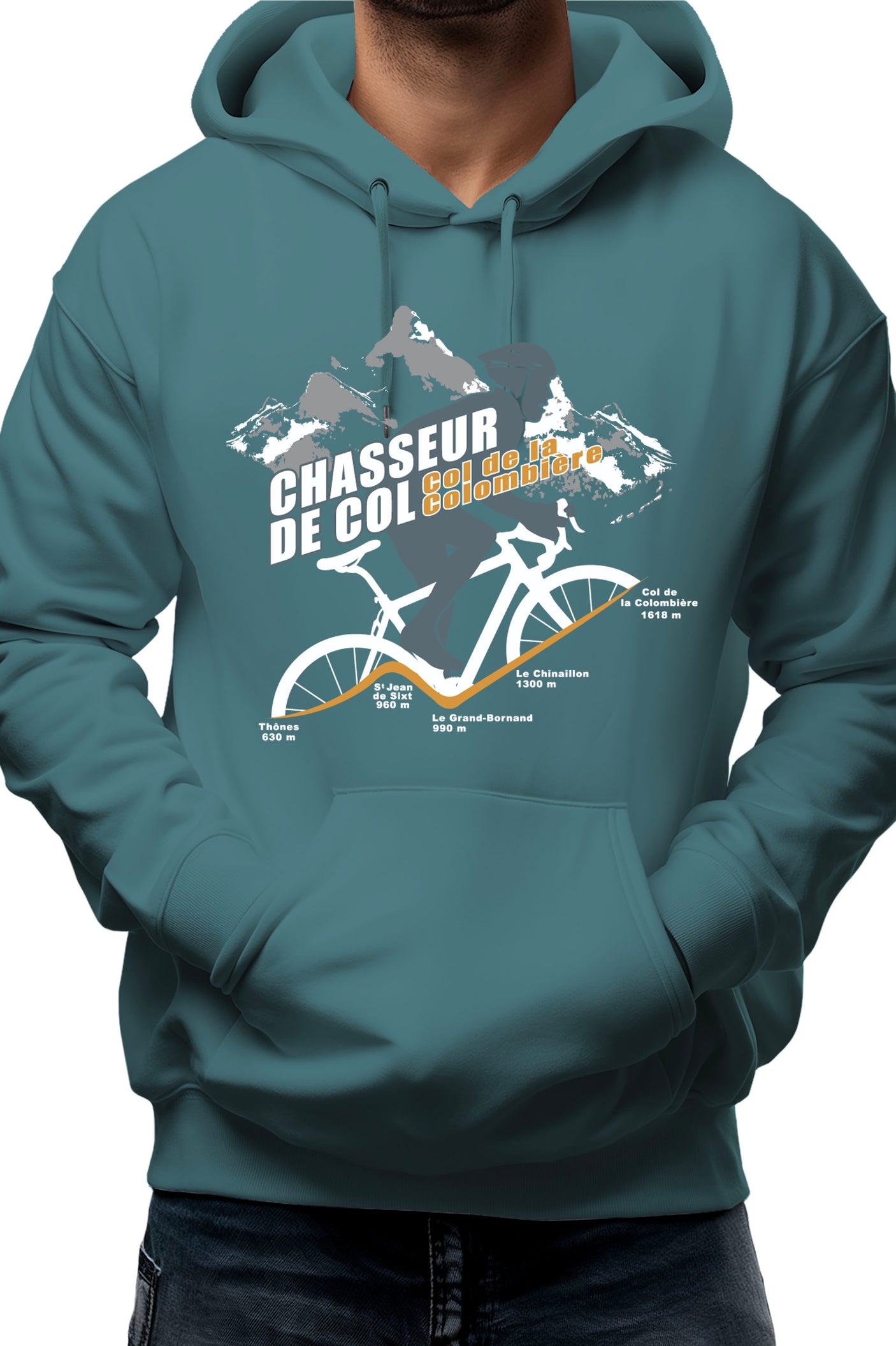 Sweat Adulte Velo Chasseur de col Colombiere