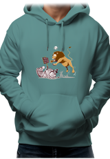 Sweat Adulte Zèbre vs Lion : 5 fruits légumes par jour