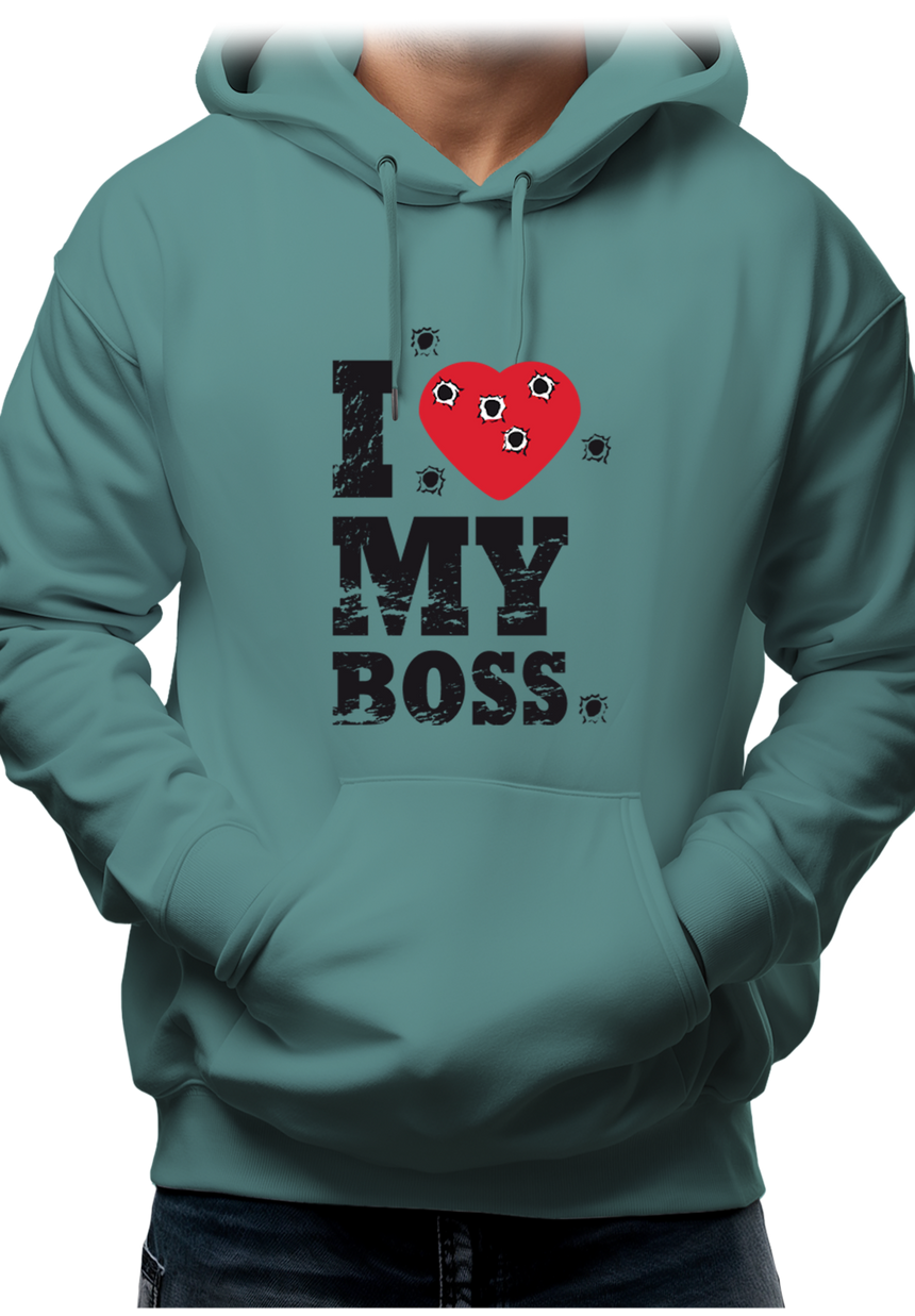 Sweat Adulte I Love My Boss cible de tire
