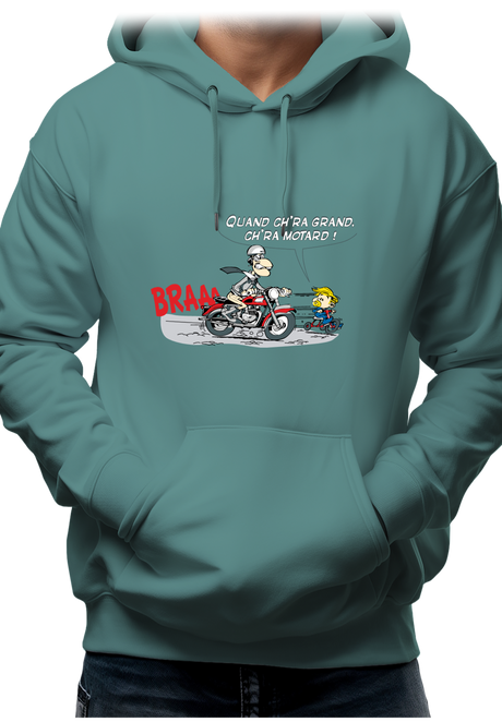 Sweat Adulte Motard et son fils