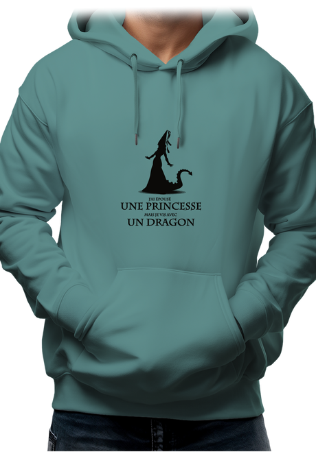 Sweat Adulte D'épouser une princesse à vivre avec un dragon