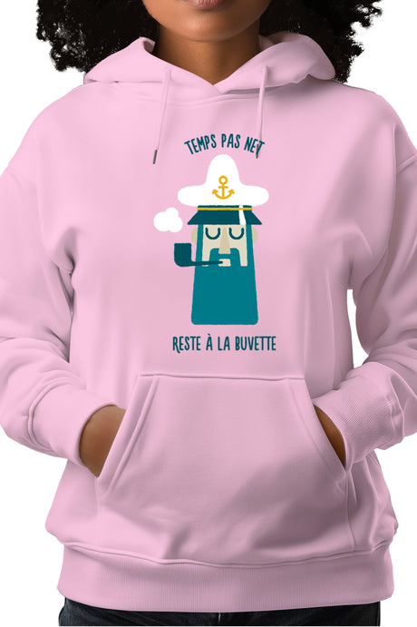 Sweat Adulte Capitaine temps pas net buvette