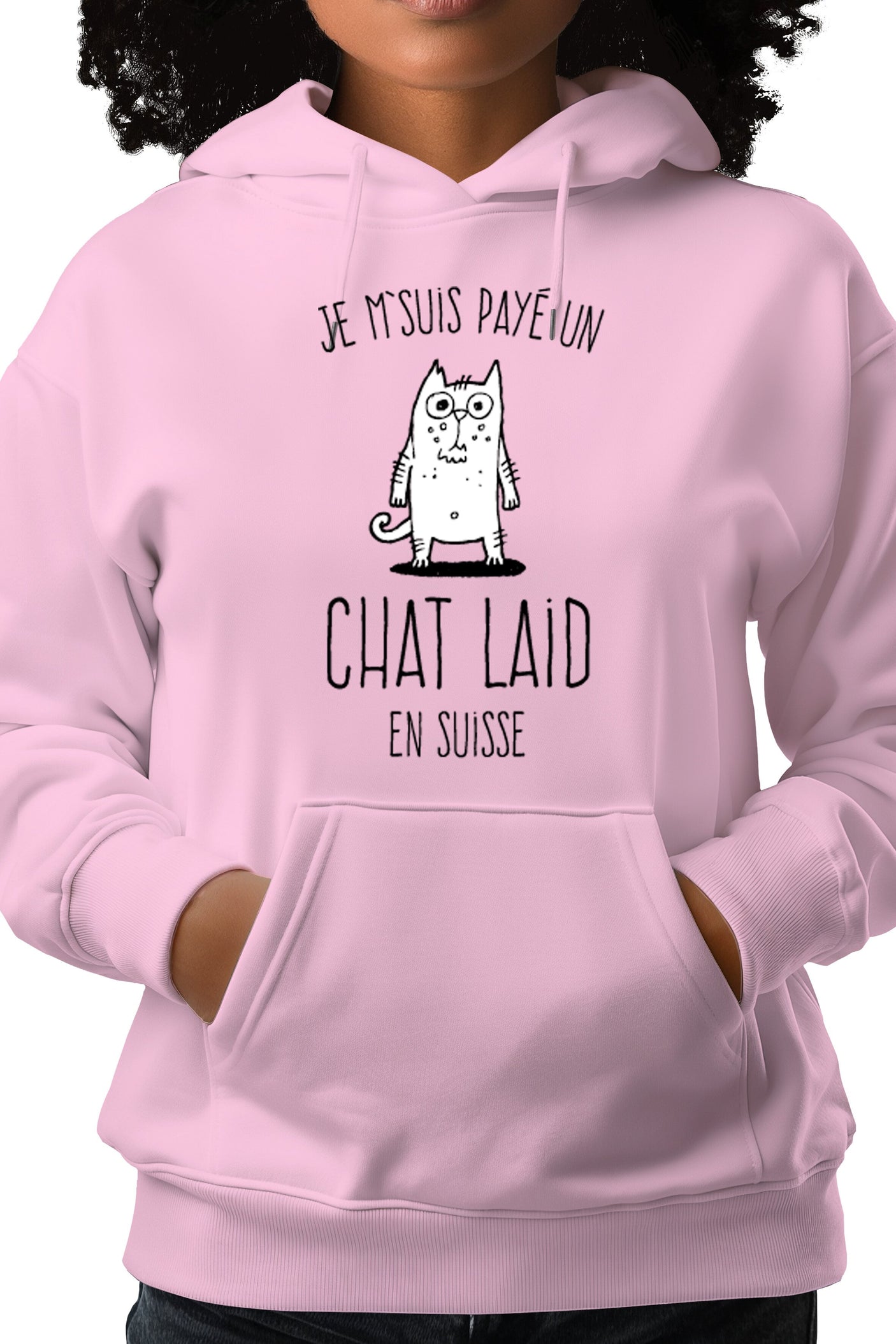 Sweat Adulte Jeux de mot : Un chat laid en suisse