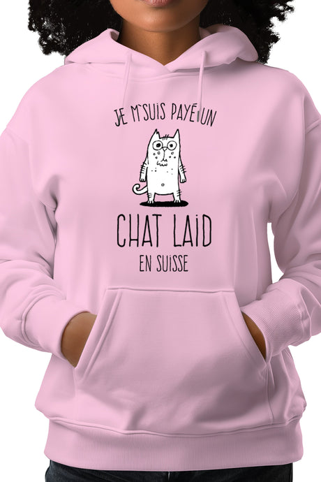 Sweat Adulte Jeux de mot : Un chat laid en suisse