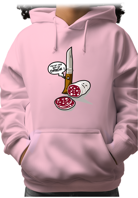 Sweat Adulte Fallait pas saucisson VS couteau de Savoie