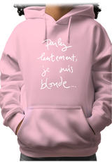 Sweat Adulte Parlez Lentement Je Suis Blonde