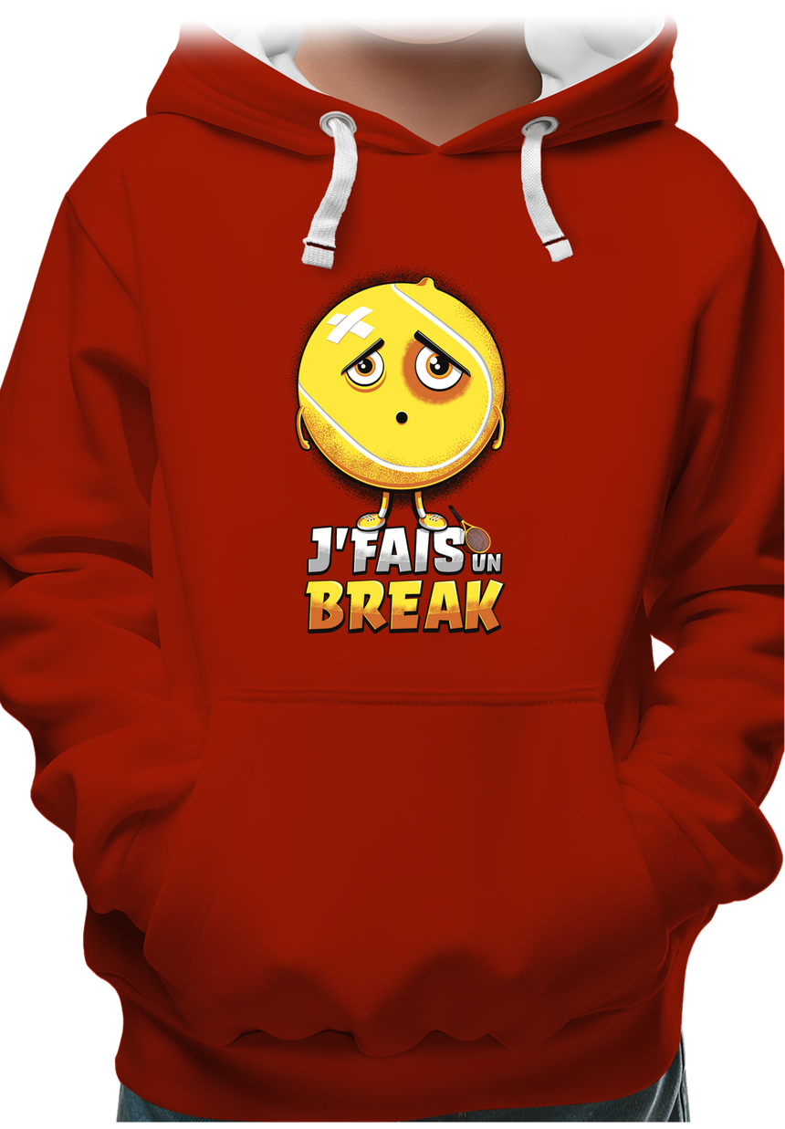 Sweat Enfant Balle de tennis, je fais un break