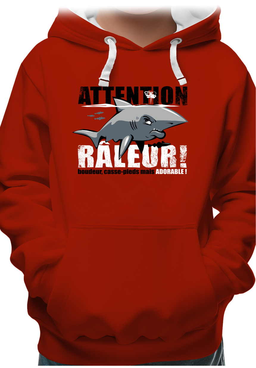 Sweat Enfant Attention requin râleur