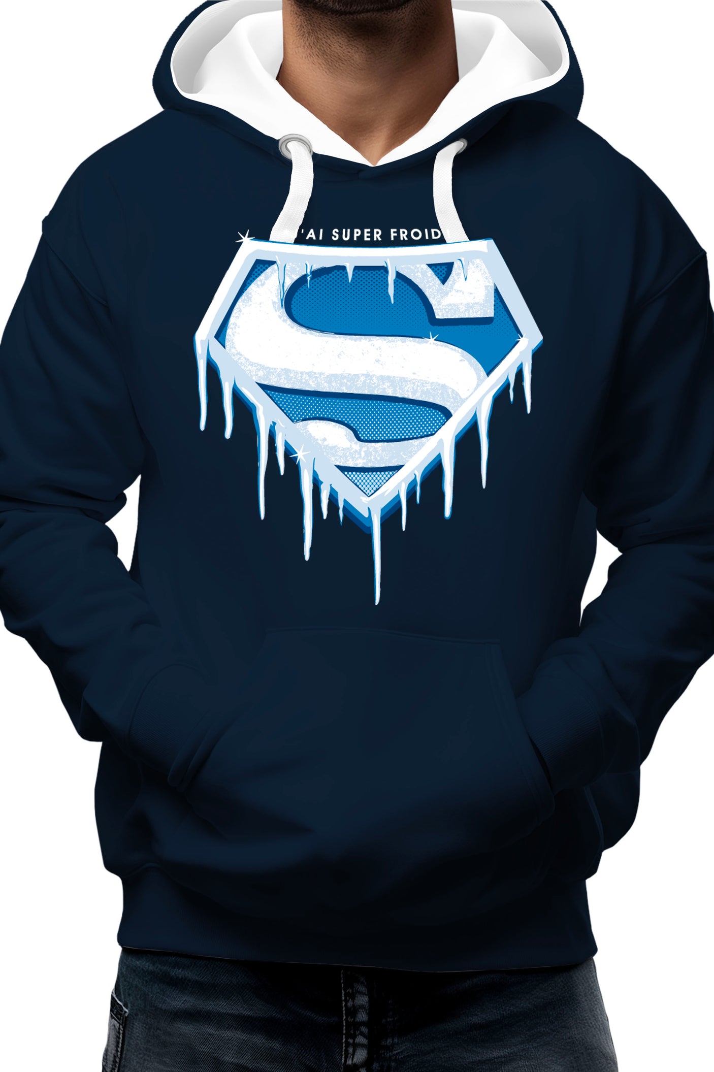 Sweat Adulte Super Froid parodie SUPERMAN