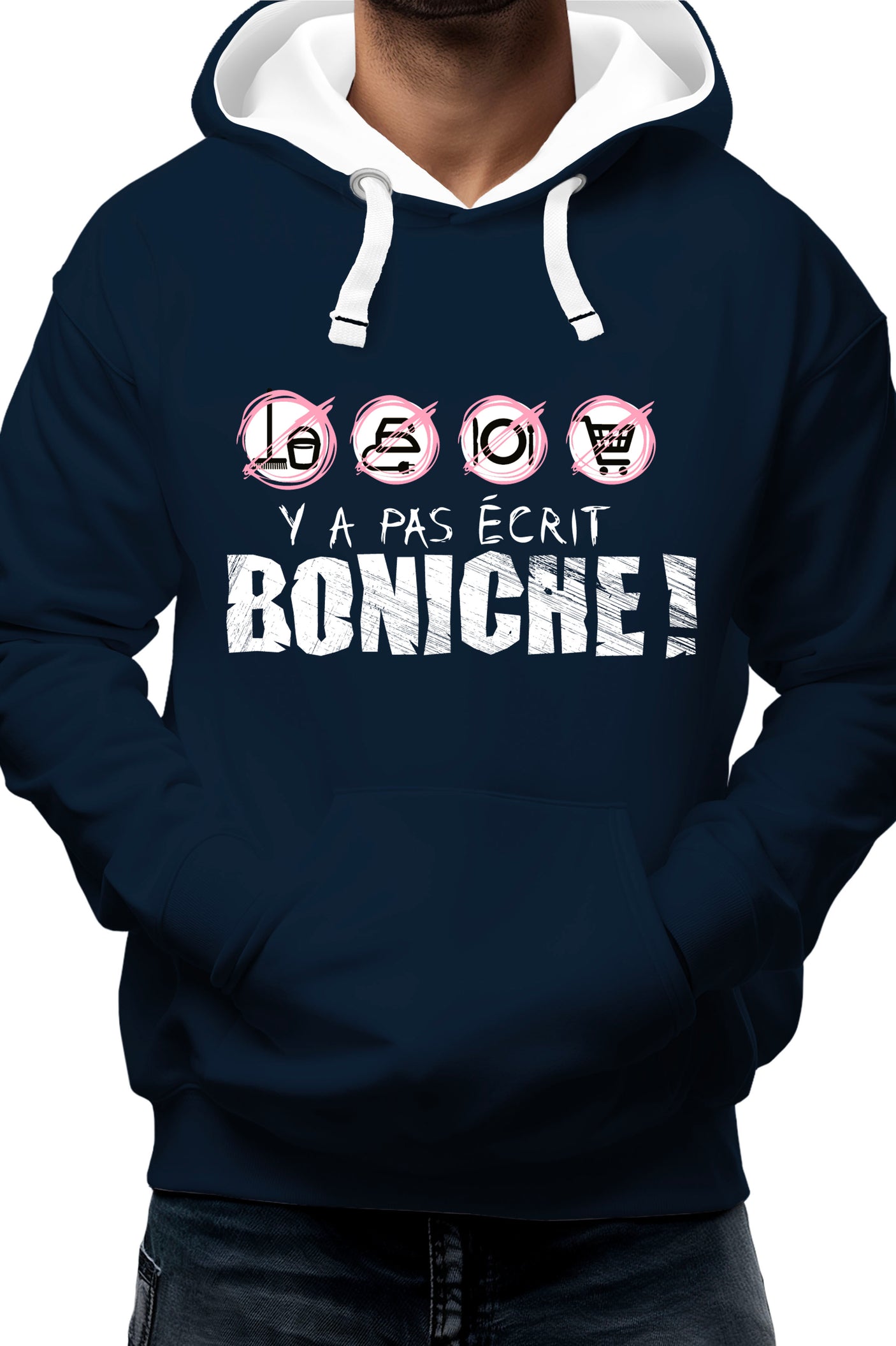 Sweat Adulte y a pas ecrit boniche