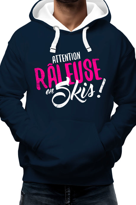 Sweat Adulte Attention râleuse en ski