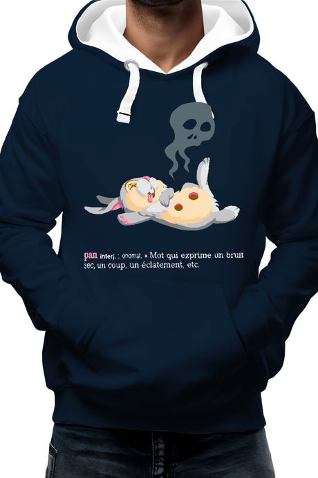 Sweat Adulte Pan ! Lapin Couche