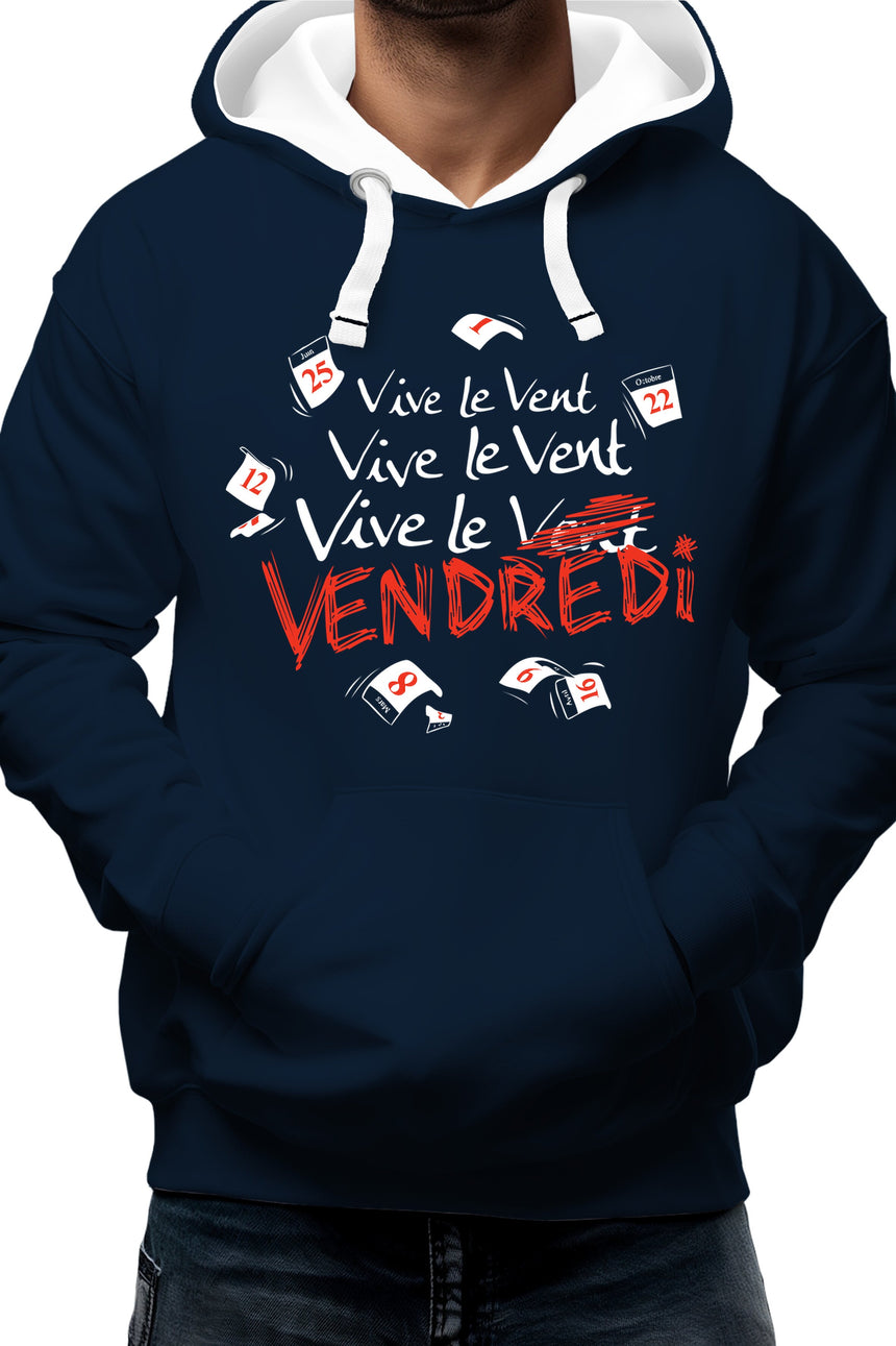 Sweat Adulte Vive le vent, vive le vendredi