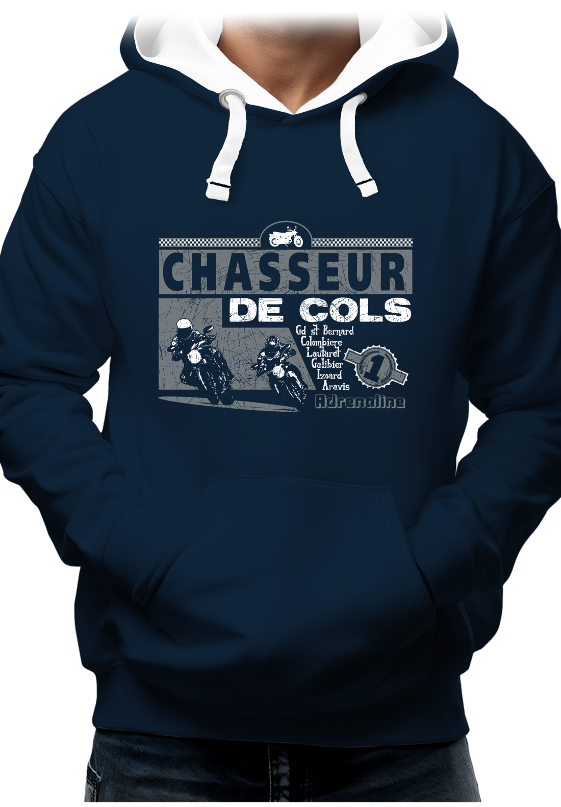Sweat Adulte Chasseurs de cols adrenaline moto