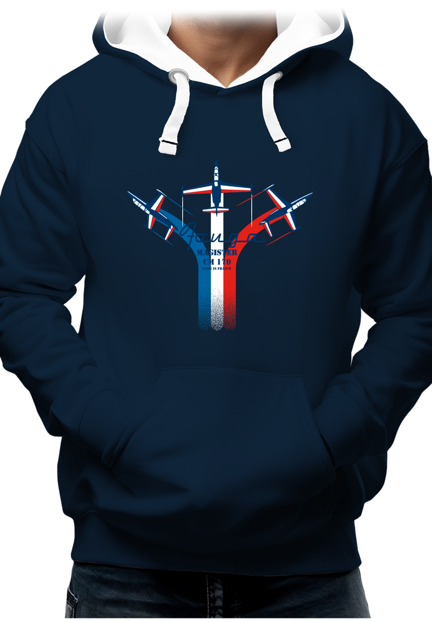 Sweat Adulte Avion Fouga de France en formation