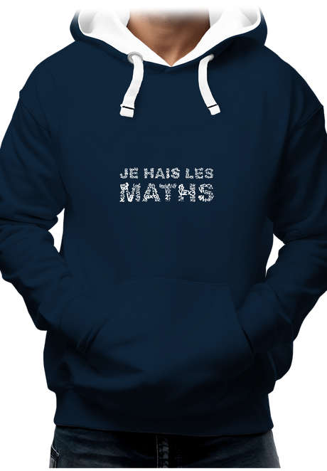 Sweat Adulte Je Hais Les Maths