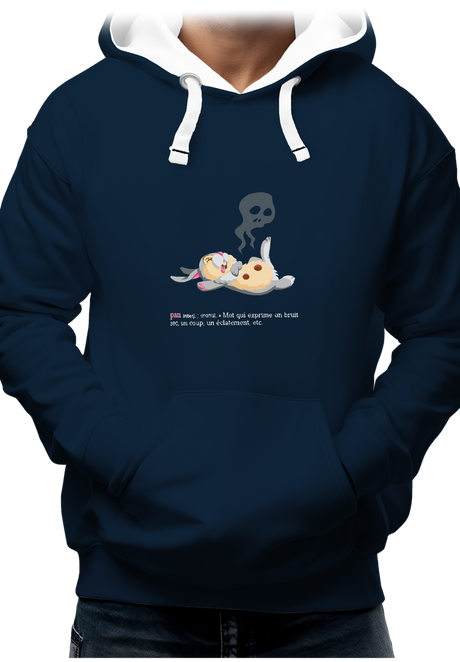 Sweat Adulte Pan ! Lapin Couché