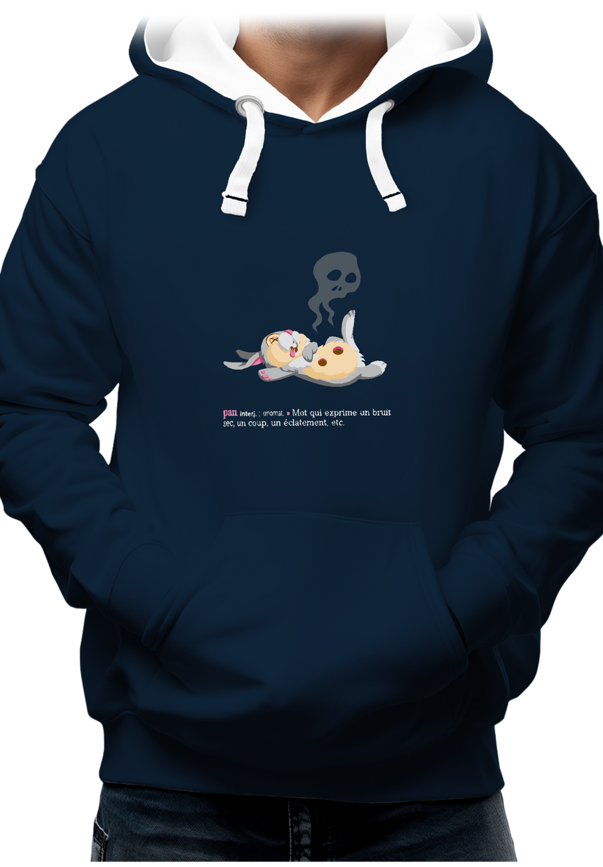 Sweat Adulte Pan ! Lapin Couché