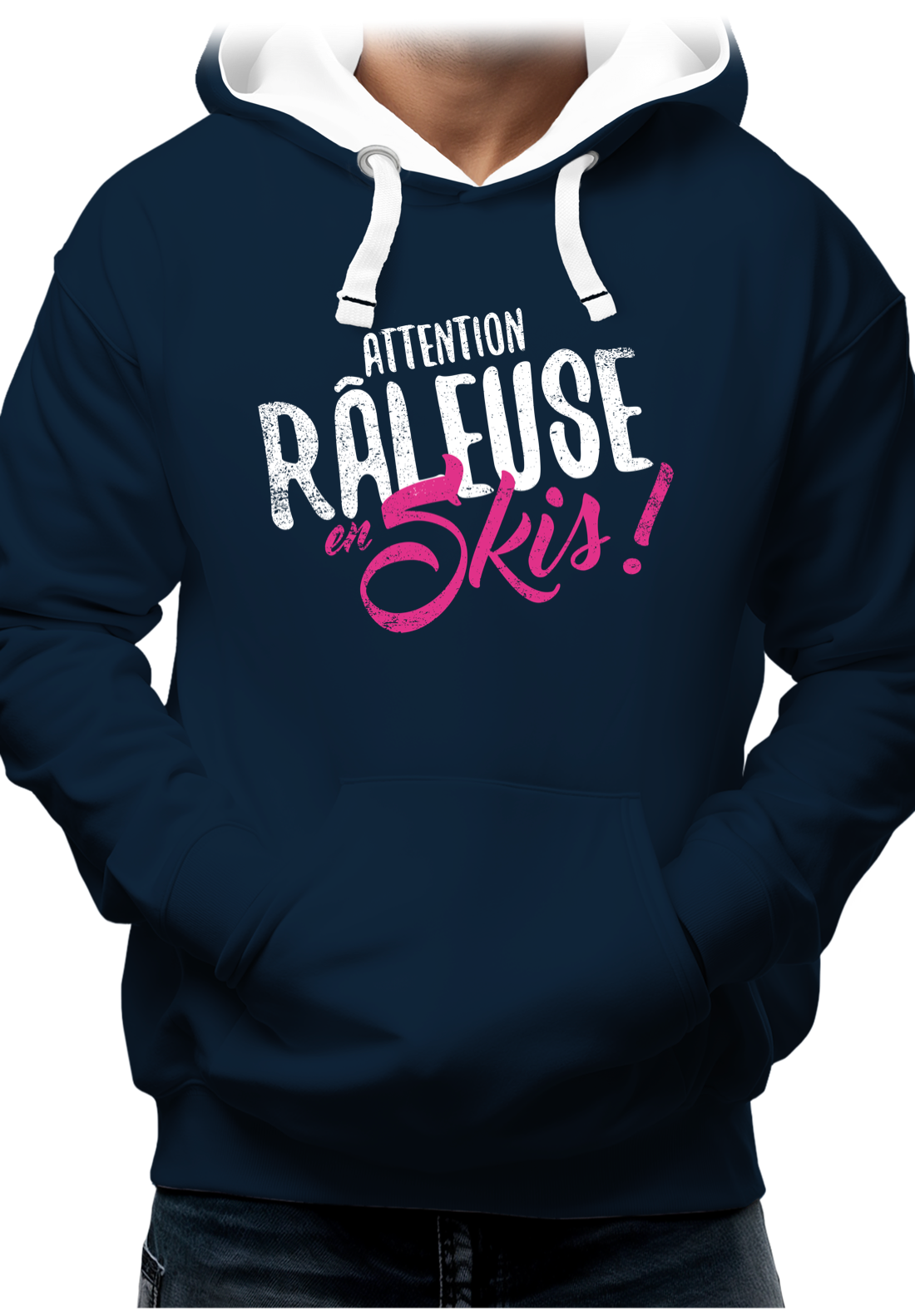 Sweat Adulte Attention râleuse en ski