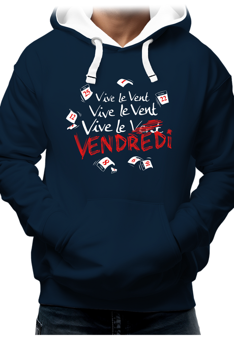 Sweat Adulte Vive le vent, vive le vendredi